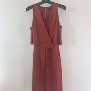 Theory Brown Silk Knee Length Dress sz 4